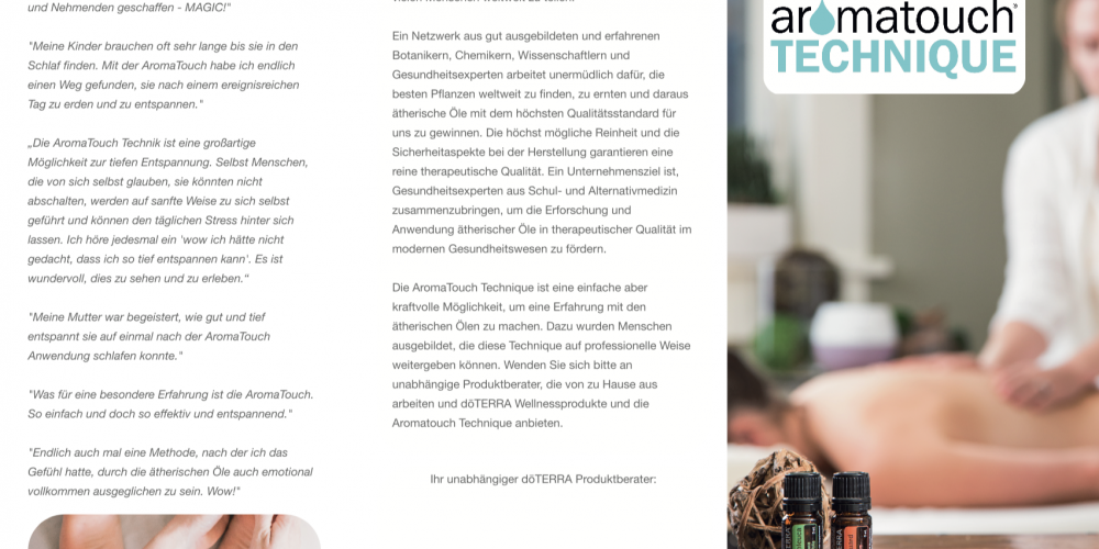 neutraler Aromatouch Flyer zum Auslegen 50 Stück