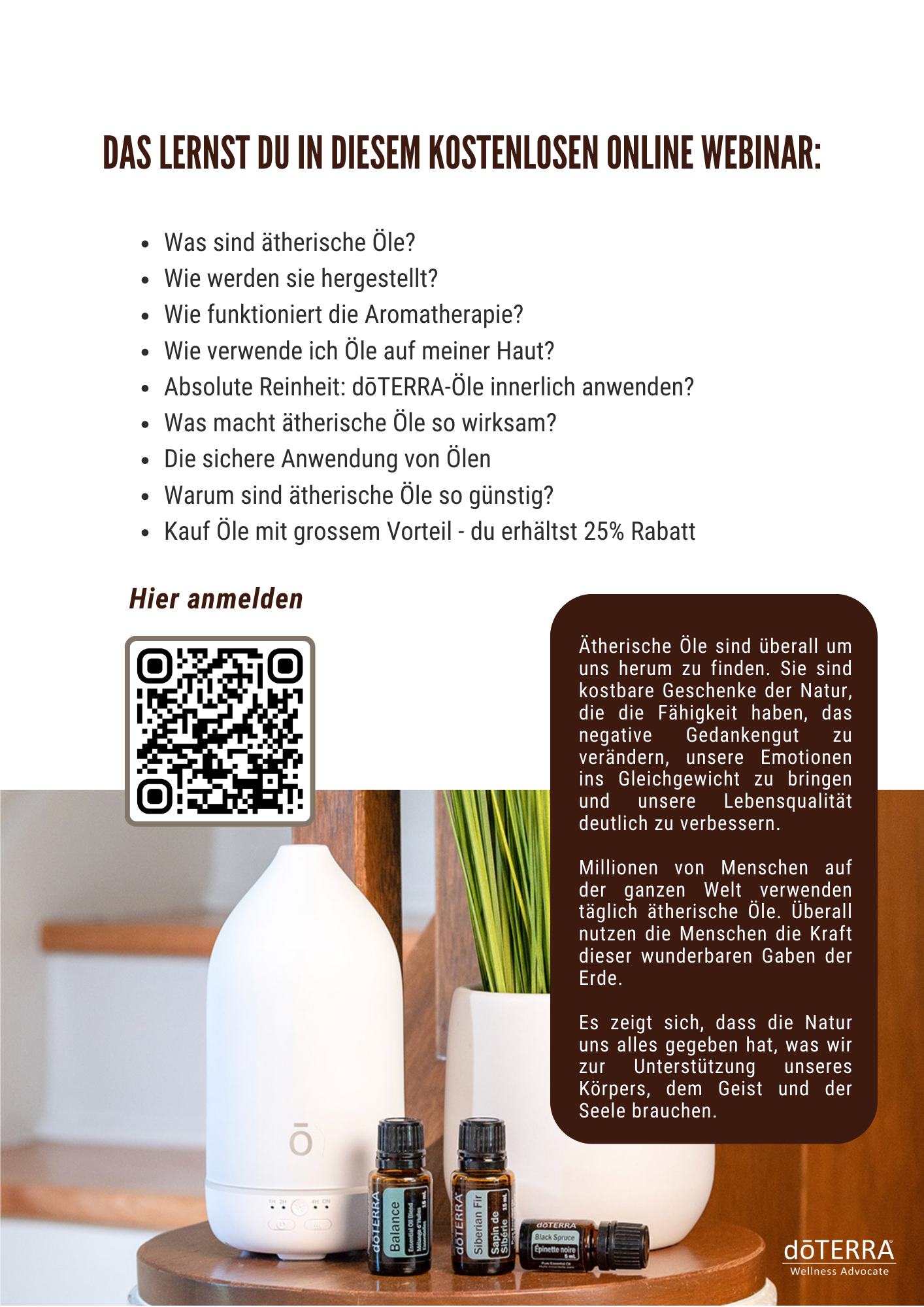 personalisierter Flyer Aromawebinar "Natur"