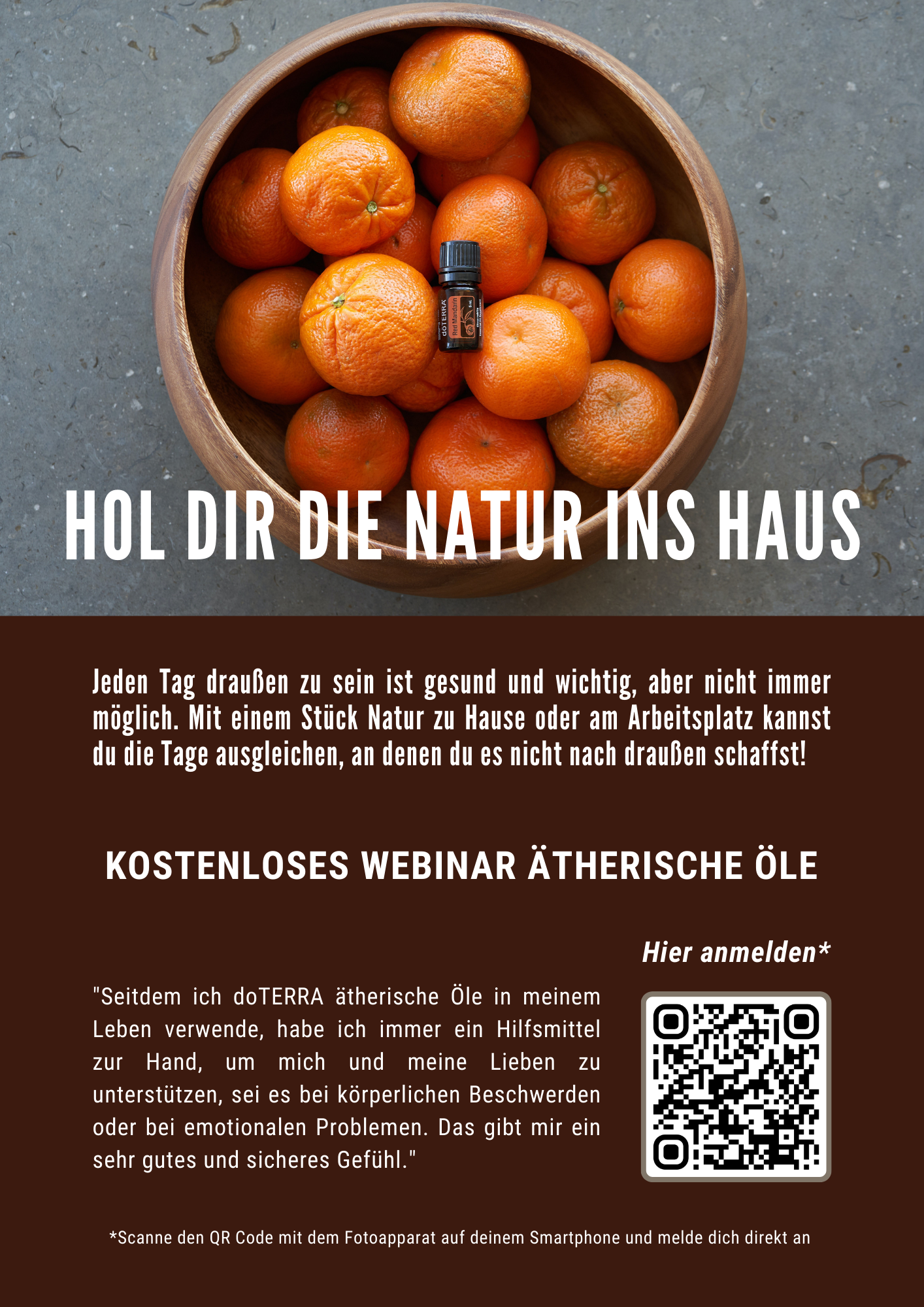 personalisierter Flyer Aromawebinar "Natur"